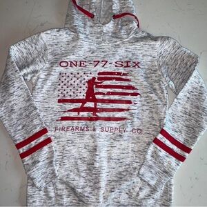 J. America Gray Hoodie with Red Accents